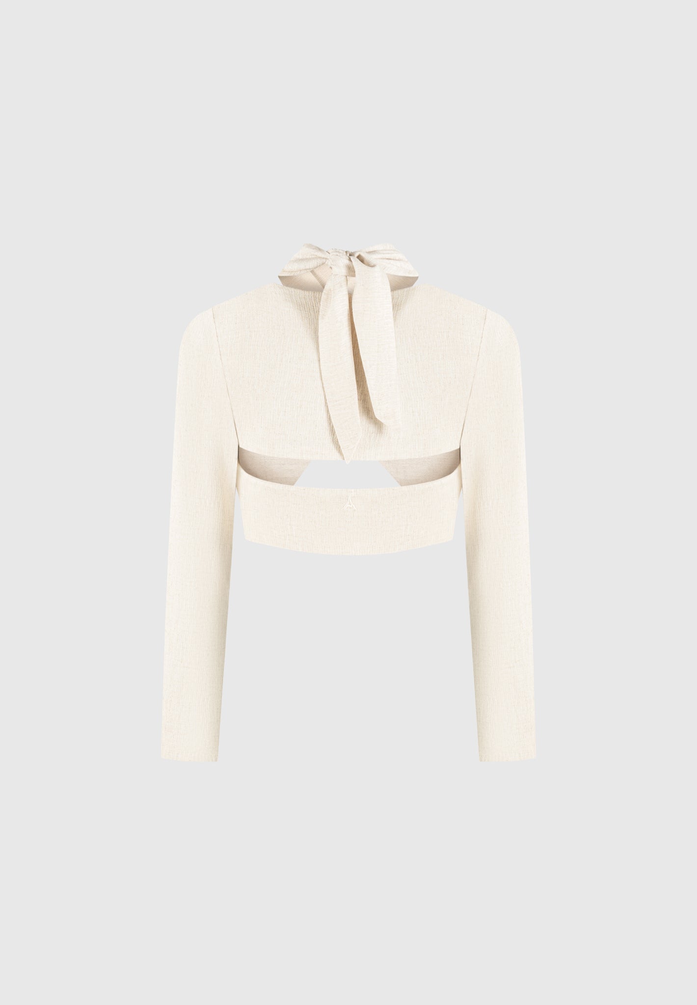 Linen Crossover Bolero Top - Natural