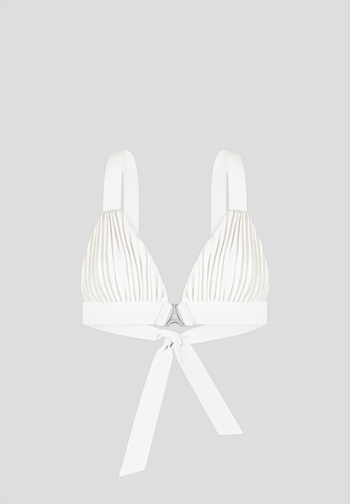 Pleated Eiffel Bralette - Off White