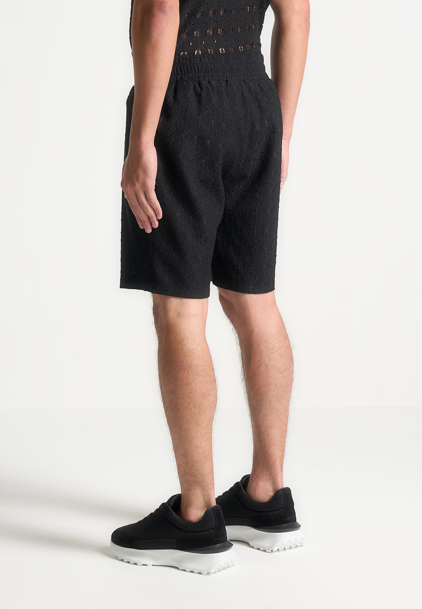 Textured Shorts - Black